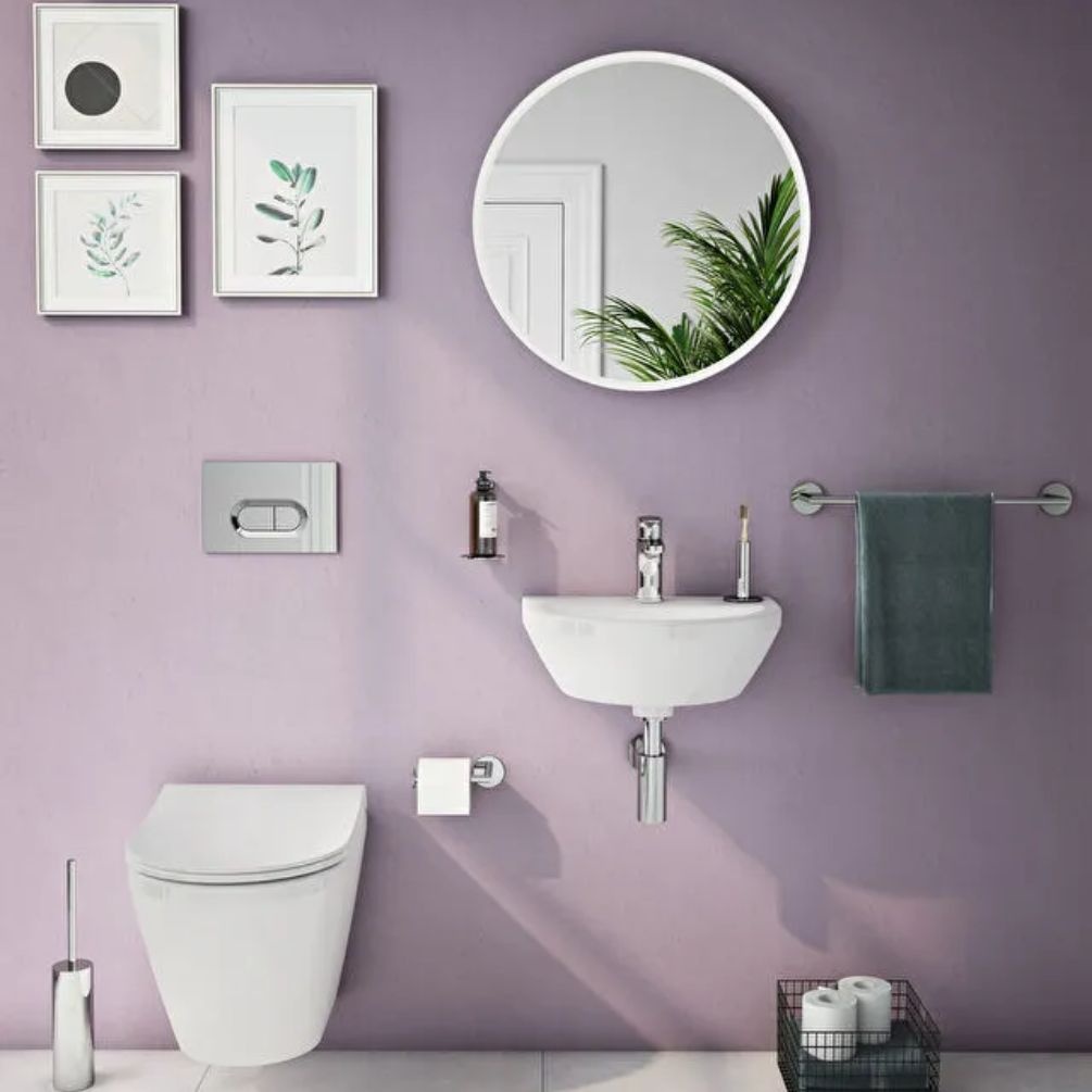 VitrA Integra Round 450mm x 360mm Wall Hung Basin Lifestyle